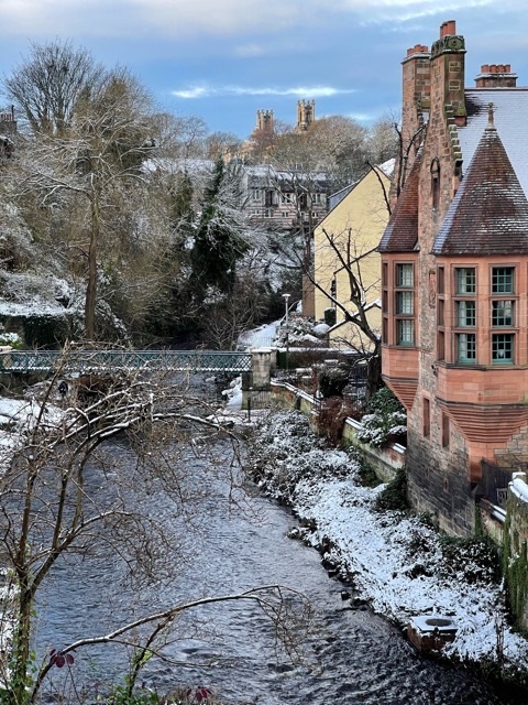 Dean Village in the snow