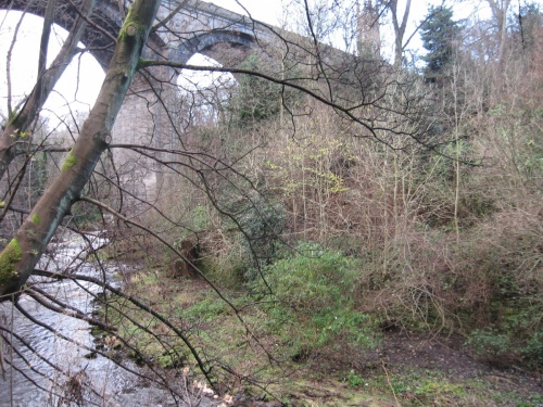 The Dean Bridge, seen from Belgrave Crescent Gardens 